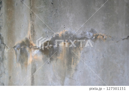 コンクリート表面の亀裂とエフロ 127301151