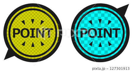 重要な部分や注目する場所を説明するアイコンのイラスト 127301913