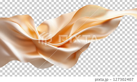 Elegant Flowing Fabric Abstract with Soft Curves and Swirling Patterns 127302407