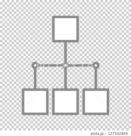 シンプルな樹形図のアイコン 127302804