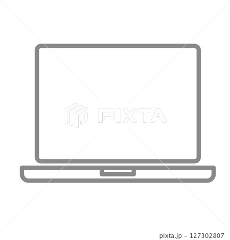 シンプルなノートパソコンのアイコンイラスト 127302807