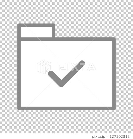 帶有復選標記的資料夾圖標 127302812