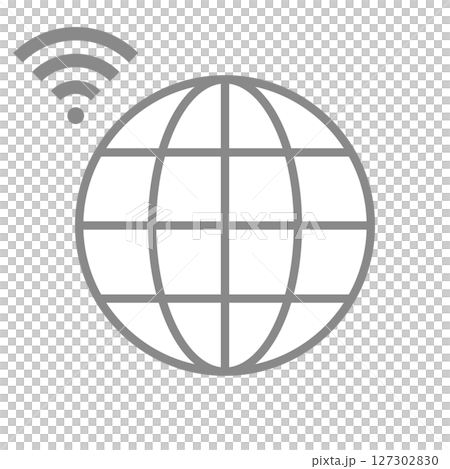 簡單的地球圖示連接到Wi-Fi_2 127302830