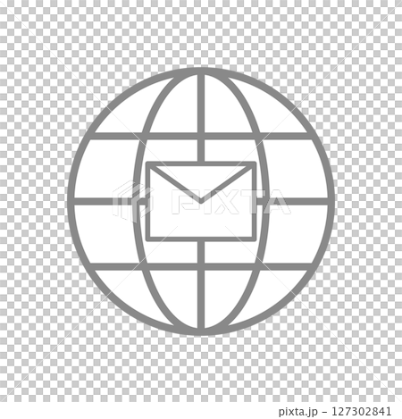 メールが表示されたシンプルな地球のアイコン_2 127302841
