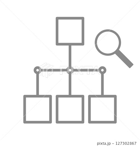シンプルな樹形図の検索アイコン 127302867