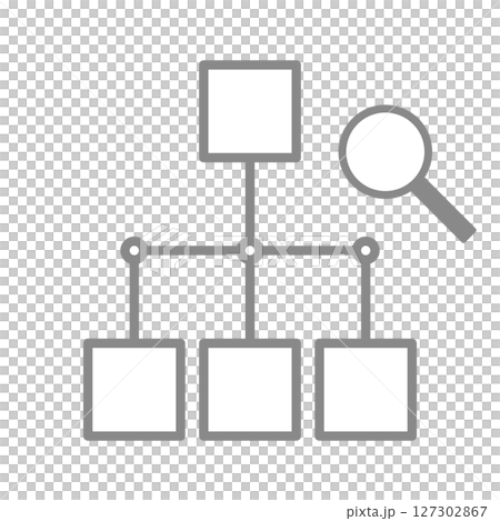 シンプルな樹形図の検索アイコン 127302867