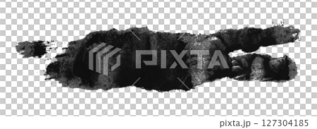 black watercolor background. Artistic hand paint. Isolated on transparent background. 127304185