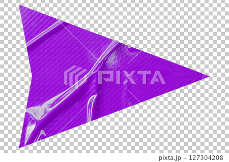 Purple crumpled paper arrow isolated on transparent background Purple crumpled paper arrow isolated on transparent background 127304208