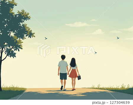 カップル-夏 127304639