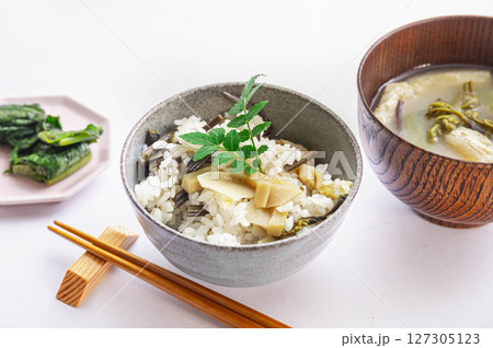 わらびとハチクの山菜ごはん 127305123