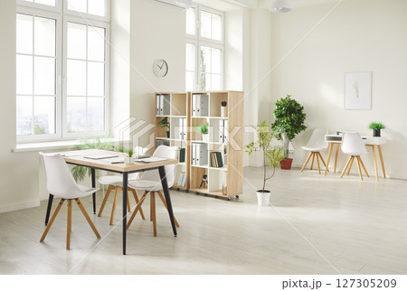 Modern Empty Meeting Room In Professional Office Workspace 127305209