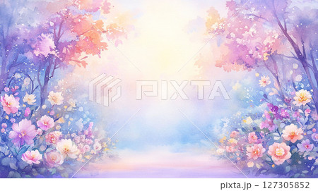 光に包まれた幻想の花の道 光に包まれた幻想の花の道 127305852