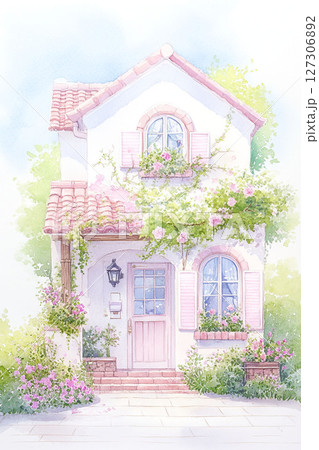 花に包まれた可愛い洋風の家 127306892