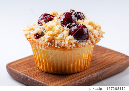 Berry Muffin with Crumble Topping 127308112
