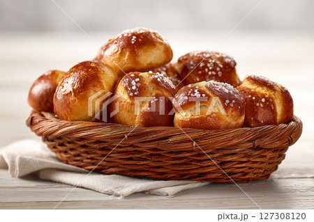Sweet Sticky Bun Roll with Caramel Glaze Sweet Sticky Bun Roll with Caramel Glaze 127308120