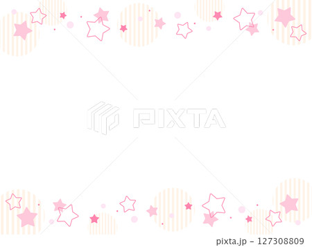 パステルカラーの星フレーム 127308809