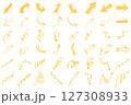 手描きの矢印のイラストセット 127308933