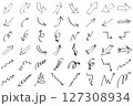 手描きの矢印のイラストセット 127308934