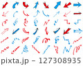 手描きの矢印のイラストセット 127308935