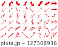 手描きの矢印のイラストセット 127308936