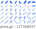 手描きの矢印のイラストセット 127308937