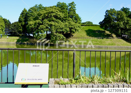 山の辺の道（やまのべのみち）　JR柳本駅付近の黒塚古墳の風景　奈良県天理市 127309131