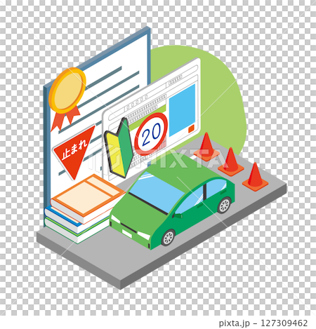 自動車教習所のイメージイラスト 127309462