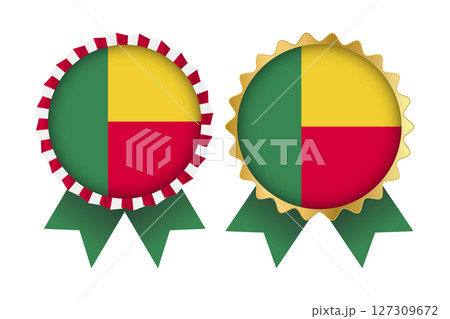 Vector Medal Set Designs of Benin Template 127309672