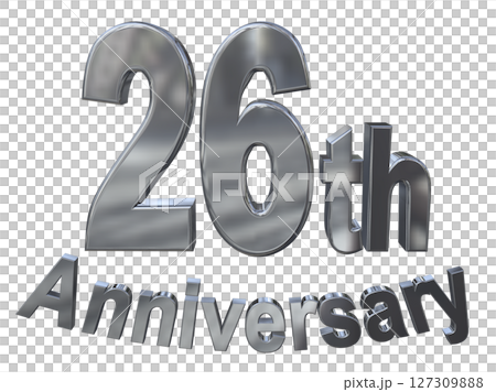 3DCG文字「26th Anniversary/26周年マークキラキラ」 127309888