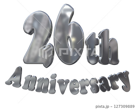 3DCG文字「26th Anniversary/26周年マークキラキラ」 3DCG文字「26th Anniversary/26周年マークキラキラ」 127309889