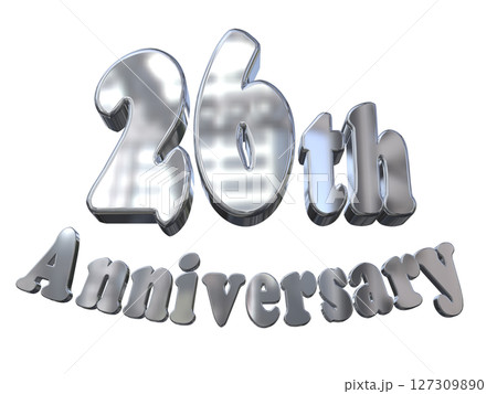 3DCG文字「26th Anniversary/26周年マークキラキラ」 127309890