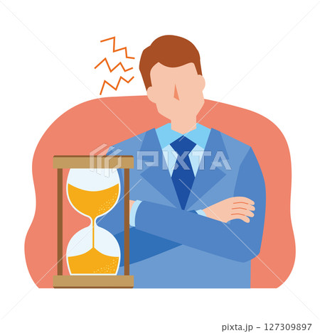 待ち時間とイライラする男性 127309897