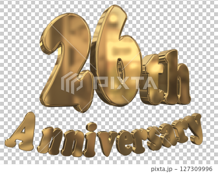 3DCG text "26th Anniversary/26th Anniversary Mark Sparkle" 3DCG text "26th Anniversary/26th Anniversary Mark Sparkle" 127309996