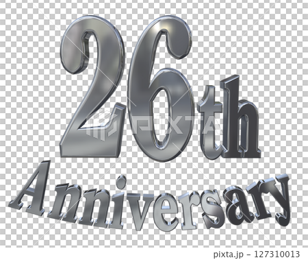 3DCG文字「26th Anniversary/26周年マークキラキラ」 3DCG文字「26th Anniversary/26周年マークキラキラ」 127310013
