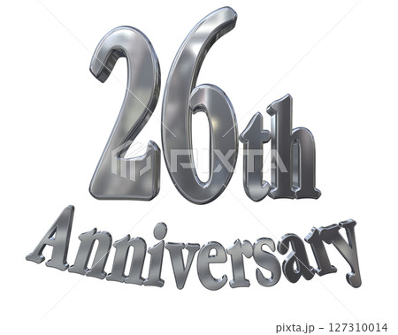 3DCG文字「26th Anniversary/26周年マークキラキラ」 3DCG文字「26th Anniversary/26周年マークキラキラ」 127310014