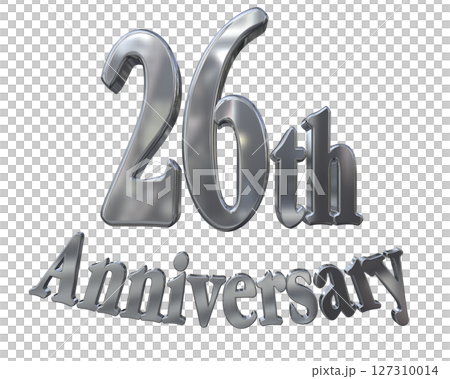 3DCG文字「26th Anniversary/26周年マークキラキラ」 3DCG文字「26th Anniversary/26周年マークキラキラ」 127310014