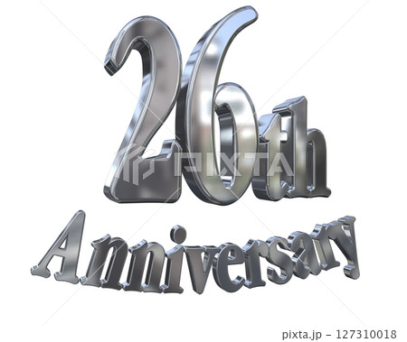 3DCG文字「26th Anniversary/26周年マークキラキラ」 127310018