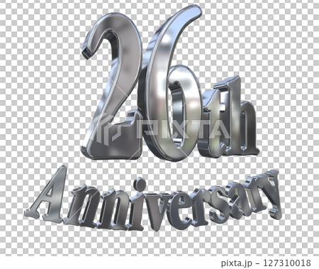 3DCG文字“26週年/26週年紀念馬克·斯帕克” 3DCG文字“26週年/26週年紀念馬克·斯帕克” 127310018