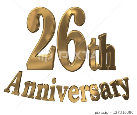 3DCG文字「26th Anniversary/26周年マークキラキラ」 3DCG文字「26th Anniversary/26周年マークキラキラ」 127310390