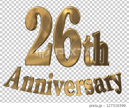 3DCG文字「26th Anniversary/26周年マークキラキラ」 3DCG文字「26th Anniversary/26周年マークキラキラ」 127310390
