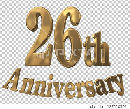 3DCG text "26th Anniversary/26th Anniversary Mark Sparkle" 3DCG text "26th Anniversary/26th Anniversary Mark Sparkle" 127310391