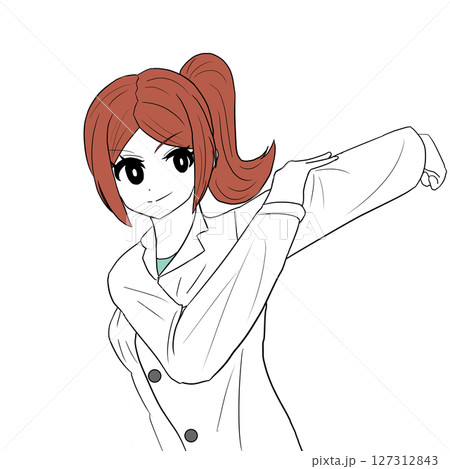 白衣を着る女の子 白衣を着る女の子 127312843