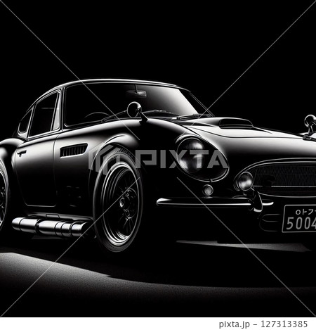 漆黒のクラシックカー！レトロな魅力が光るSNSアイコン 127313385