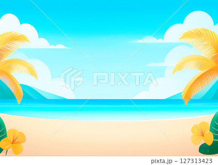 夏の砂浜をイメージ 127313423