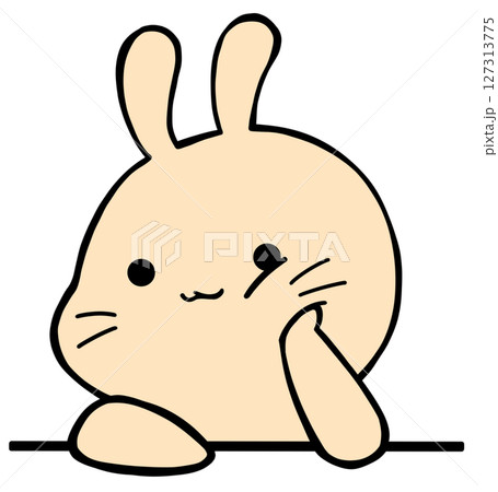頬杖するうさぎのアイコン 127313775