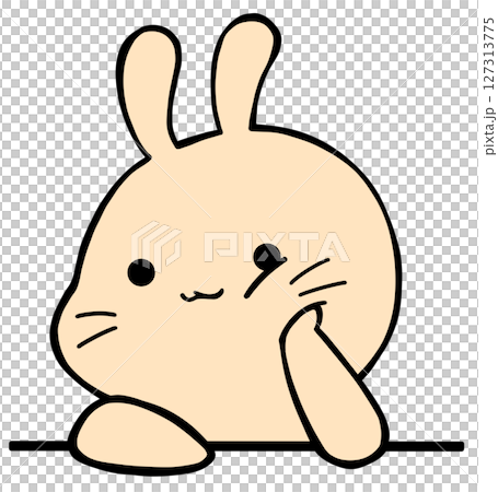 頬杖するうさぎのアイコン 127313775