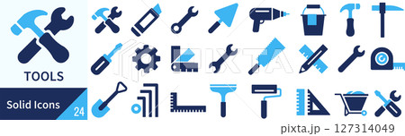 工具に関するシルエットアイコンセット 127314049