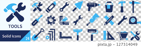 工具に関するシルエットアイコンセット 127314049