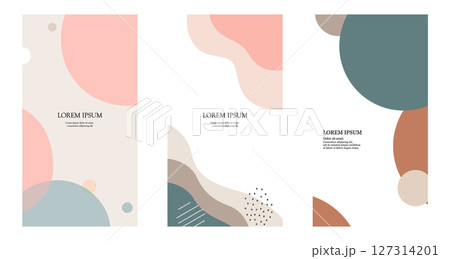 抽象的な背景デザイン3種セット（ベクター素材） 127314201
