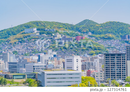 (長崎県)グラバー園から見る長崎の街 晴天 (長崎県)グラバー園から見る長崎の街 晴天 127314761
